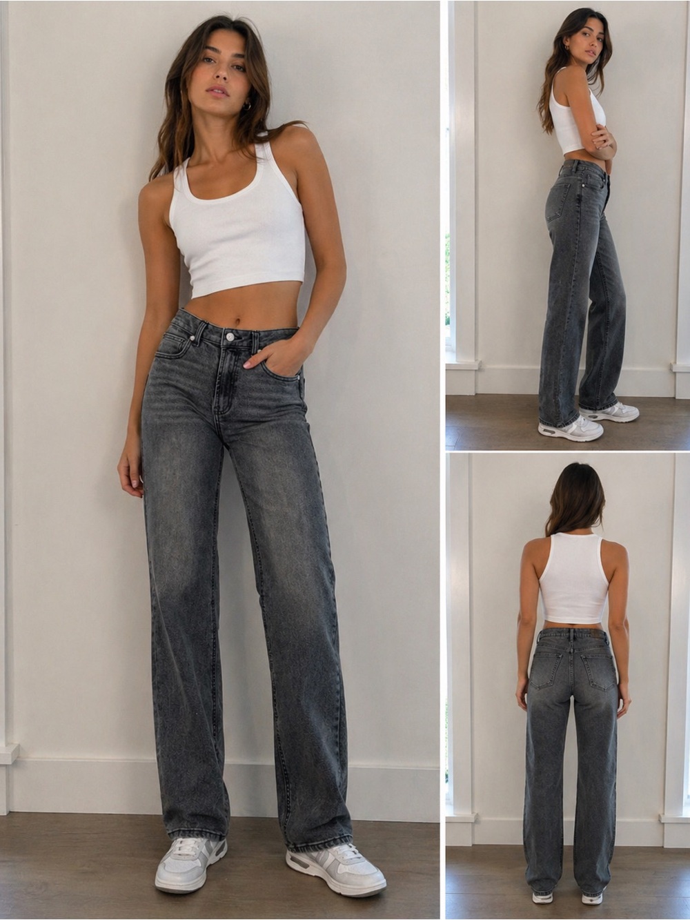 Oat New York Gray High Rise Straight Leg Jeans- 27